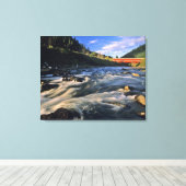Office Covered Bridge de langste in Oregon bij Canvas Afdruk (Insitu (Houten vloer))