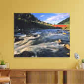 Office Covered Bridge de langste in Oregon bij Canvas Afdruk (Insitu (Woonkamer))