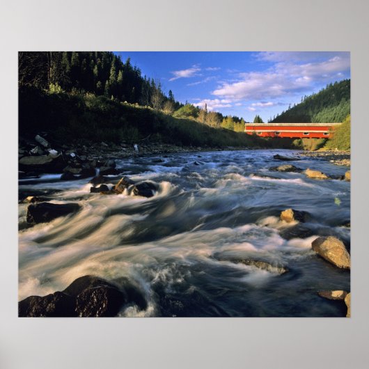 Office Covered Bridge de langste in Oregon bij Poster (Voorkant)