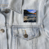 Office Covered Bridge de langste in Oregon bij Vierkante Button 5,1 Cm (In situ)