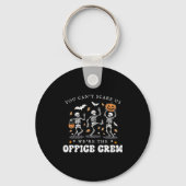 Office Crew Skeleton Dancing Halloween School Secr Sleutelhanger (Voorkant)