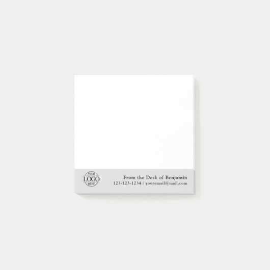 Office Custom Modern Simple Logo From the Desk of Post-it® Notes (Voorkant)