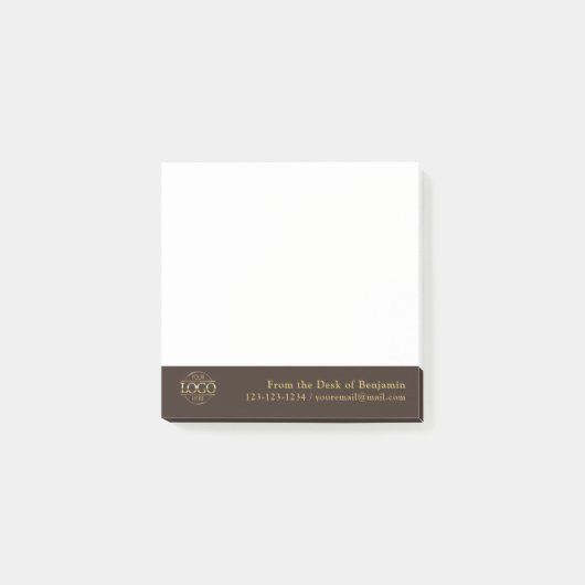 Office Custom Modern Simple Logo From the Desk of Post-it® Notes (Voorkant)