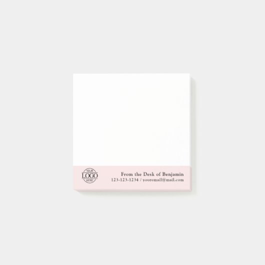 Office Custom Modern Simple Logo From the Desk of Post-it® Notes (Voorkant)