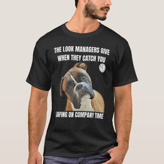 Office Dog Employee Social Loafing Job  Manager T-shirt (Voorkant)