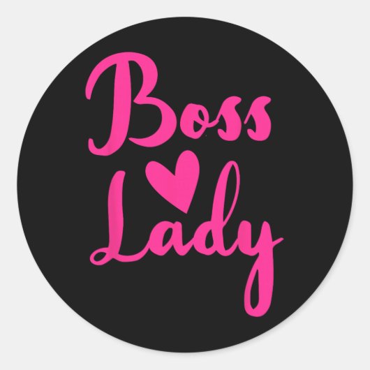 Office Employee Bosses Day Female Boss Ceo Manager Ronde Sticker (Voorkant)