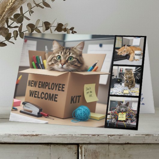 Office Fun Cats Photo Card, Birthday, Cat Kaart