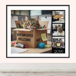 Office Fun Cats Photo Poster, 2026 / Business Cat Perfect Poster
