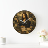 Office Funny Mona Lisa Desk Decor Gift Grote Klok (Huis)