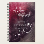 Office Humor Accountant Work Alcohol Wine Funny Planner (Voorkant)