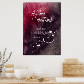 Office Humor Accountant Work Alcohol Wine Funny Poster (Keuken)