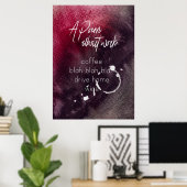 Office Humor Accountant Work Alcohol Wine Funny Poster (Thuiskantoor)