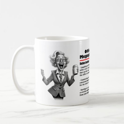 Office Humor Kantoor Megaphone Koffie Mok (Links)