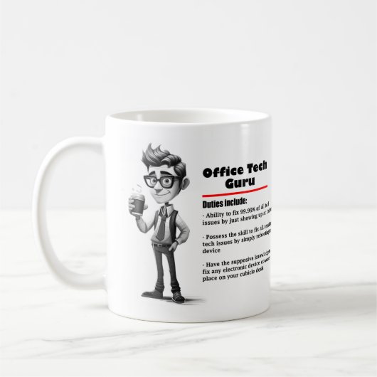 Office Humor Tech Guru Coffee Mok 2 (Links)