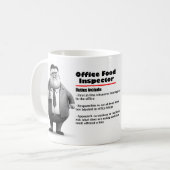 Office Humor Voedsel Inspecteur Koffie Mok (Voorkant links)