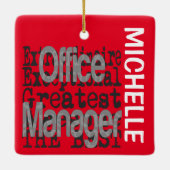 Office Manager Extraordinaire CUSTOM Keramisch Ornament (Achterkant)