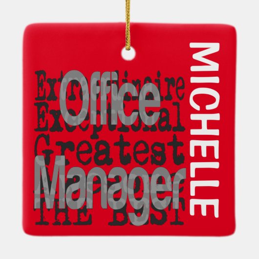 Office Manager Extraordinaire CUSTOM Keramisch Ornament (Achterkant)