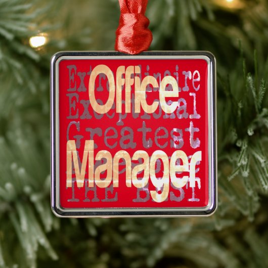 Office Manager Extraordinaire Metalen Ornament (Boom)