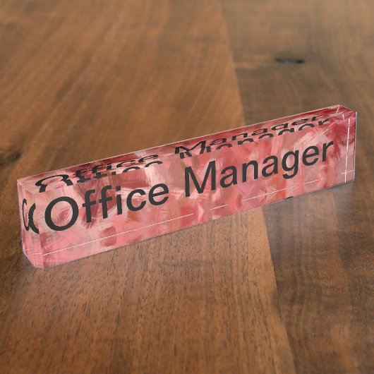 Office Manager Naambordje (Zijkant)