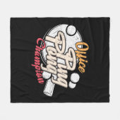 Office Ping Pong Champion Fleece Deken (Voorkant (Horizontaal))