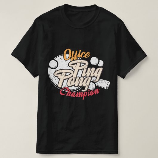 Office Ping Pong Champion  T-shirt (Design voorkant)