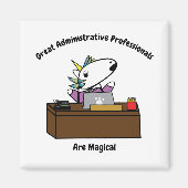 Office Professional Unicorn Personaliseren Magneet (Voorkant)