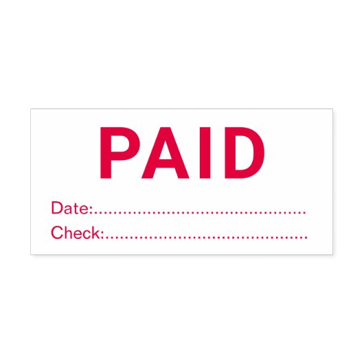 Office Ready Paid With Date And Check Zelfinktende Stempel (Design)