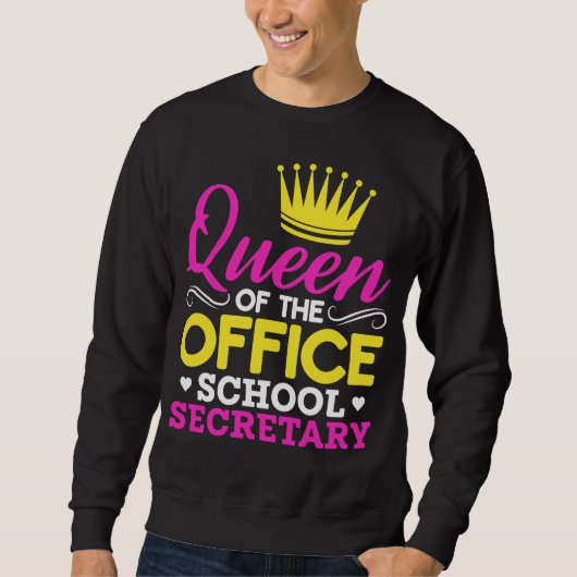 Office School Secretary Queen Women Trui (Voorkant)