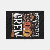 Office Staff Boo Crew Funny Halloween Matching Cos Fleece Deken (Voorkant (Horizontaal))