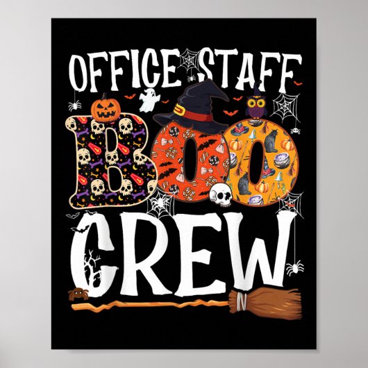 Office Staff Boo Crew Funny Halloween Matching Cos Poster (Voorkant)