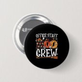 Office Staff Boo Crew Funny Halloween Matching Cos Ronde Button 5,7 Cm (Voorkant /achterkant)