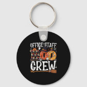 Office Staff Boo Crew Funny Halloween Matching Cos Sleutelhanger (Voorkant)