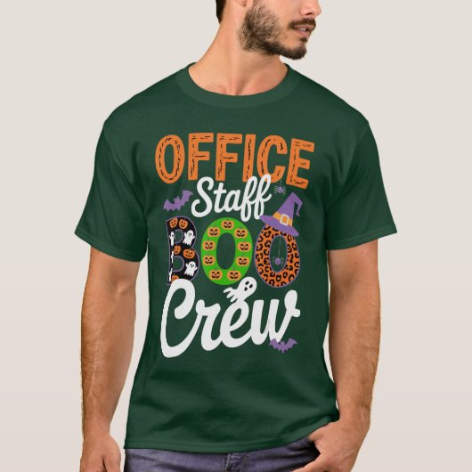 Office Staff Boo Crew Medical School Data Entry gi T-shirt (Voorkant)