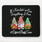 Office Staff Crew Funny Everything Is Fine Christm Muismat (Voorkant)