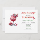 Office style printable festive cocktails party  kaart (Voorkant)