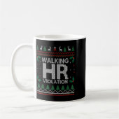 Office Ugly Christmas Funny Walking Hr Violation W Koffiemok (Links)