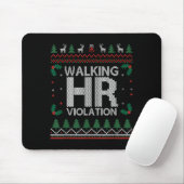 Office Ugly Christmas Funny Walking Hr Violation W Muismat (Met muis)