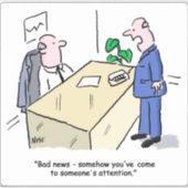 Office Worker is opgemerkt Sticker (Voorkant)