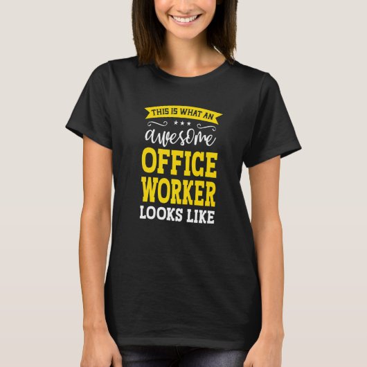 Office Worker Job Title Employee Funny Worker Offi T-shirt (Voorkant)