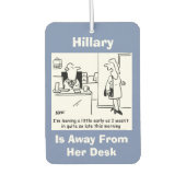 Office Worker vertrekt vroeg Luchtverfrisser (Voorkant)