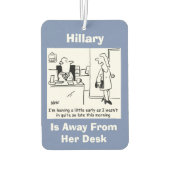 Office Worker vertrekt vroeg Luchtverfrisser (Achterkant)