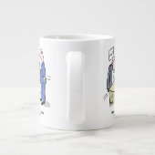 Office Worker wordt door iemand opgemerkt Grote Koffiekop (Achterkant)