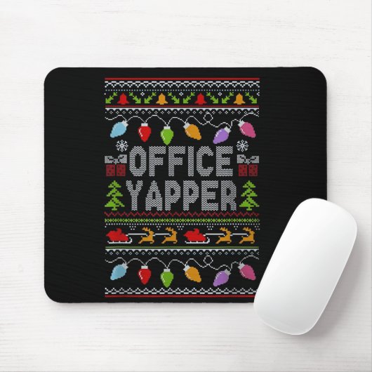 Office Yapper Ugly Sweater Christmas  Muismat (Met muis)