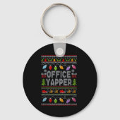 Office Yapper Ugly Sweater Christmas Sleutelhanger (Voorkant)