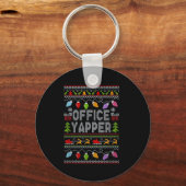 Office Yapper Ugly Sweater Christmas Sleutelhanger (Voorkant)