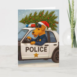 Officer Airedale Holiday Card Feestdagen Kaart