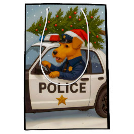 Officer Airedale Holiday Medium Cadeauzakje