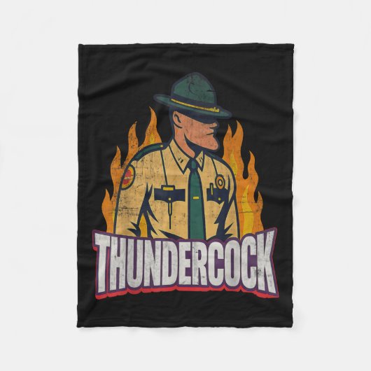 Officer Sergeant Cius Thunder Bodycam Funny Meme  Fleece Deken (Voorkant)