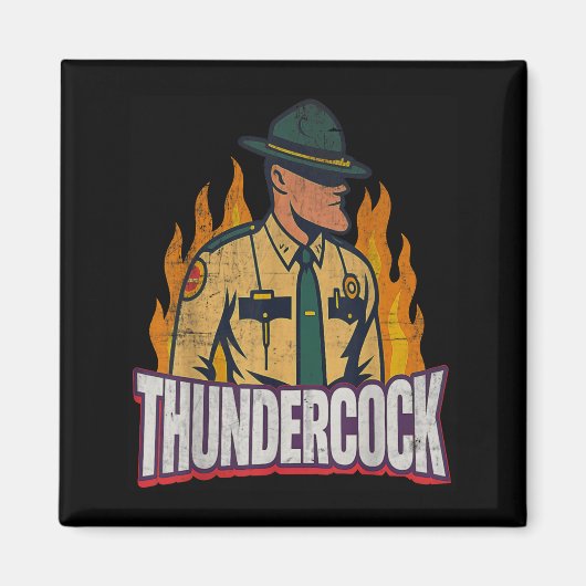 Officer Sergeant Cius Thunder Bodycam Funny Meme  Magneet (Voorkant)