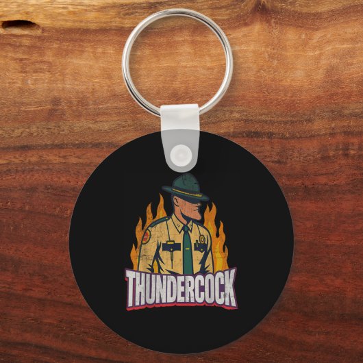 Officer Sergeant Cius Thunder Bodycam Funny Meme Sleutelhanger (Voorkant)
